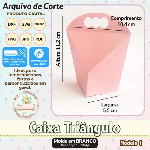 Arquivo de Corte Silhouette Caixa Triângulo