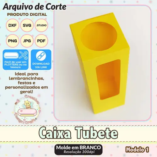 Arquivo de Corte Silhouette Caixa Tubete