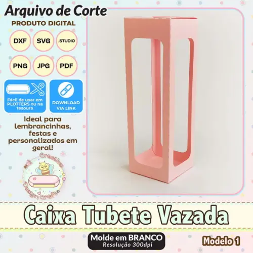 Arquivo de Corte Silhouette Caixa Tubete Vazada