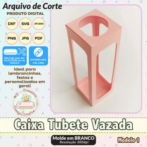 Arquivo de Corte Silhouette Caixa Tubete Vazada