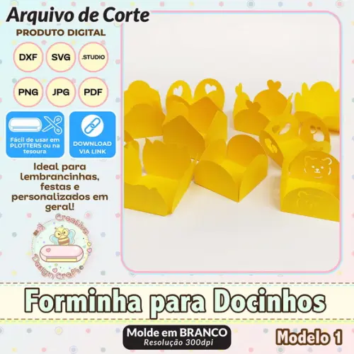 Arquivo de Corte Silhouette Forminha para Docinhos Volume 1