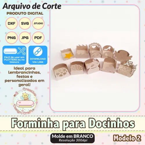 Arquivo de Corte Silhouette Forminha para Docinhos Volume 2