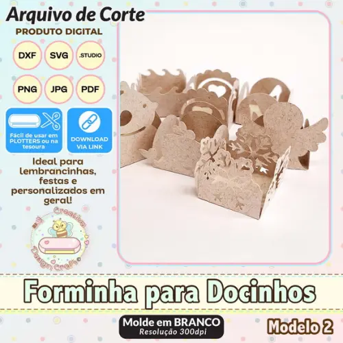 Arquivo de Corte Silhouette Forminha para Docinhos Volume 2
