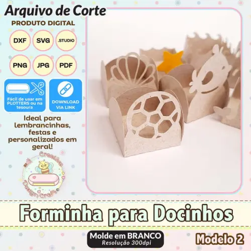Arquivo de Corte Silhouette Forminha para Docinhos Volume 2