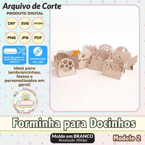 Arquivo de Corte Silhouette Forminha para Docinhos Volume 2