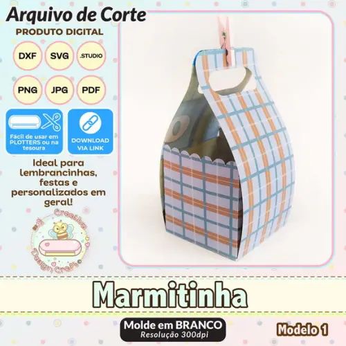 Arquivo de Corte Silhouette Marmitinha Modelo 1