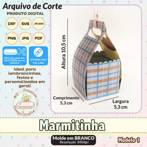 Arquivo de Corte Silhouette Marmitinha Modelo 1