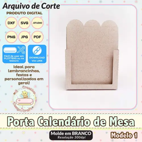 Arquivo de Corte Silhouette Porta Calendário de Mesa 1