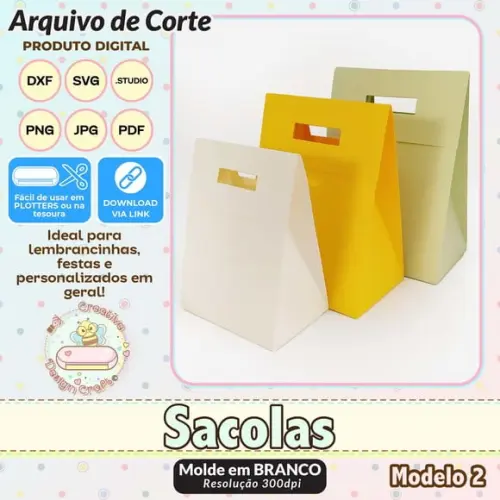 Arquivo de Corte Silhouette Sacola Modelo 2