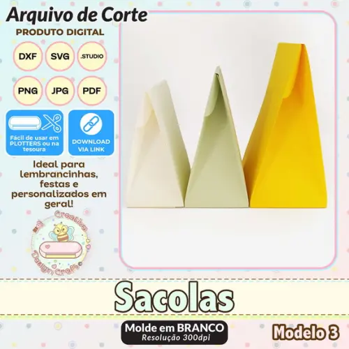 Arquivo de Corte Silhouette Sacola Modelo 3