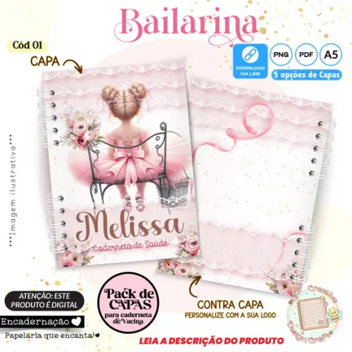 Arquivo Digital Capas Caderneta de Saúde Bailarina - 1