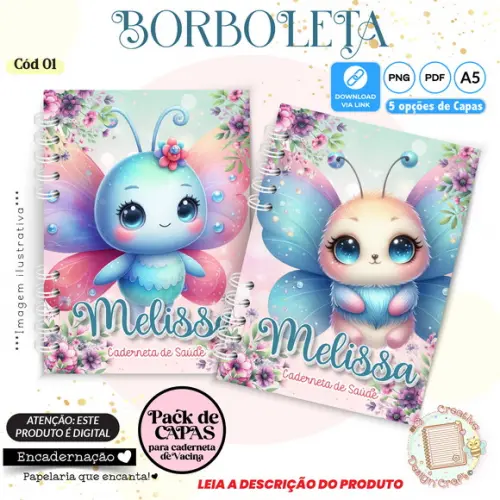 Arquivo Digital Capas Caderneta de Saúde Borboleta - 1