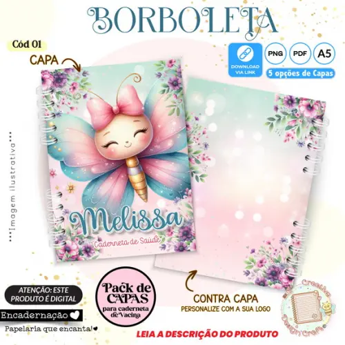 Arquivo Digital Capas Caderneta de Saúde Borboleta - 1