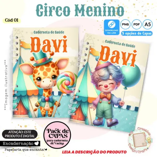Arquivo Digital Capas Caderneta de Saúde Circo Menino - 1
