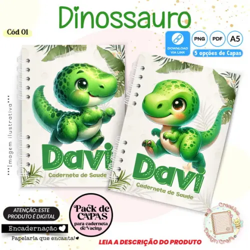 Arquivo Digital Capas Caderneta de Saúde Dinossauro - 1