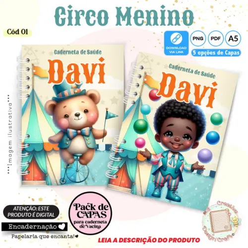 Arquivo Digital Capas Caderneta de Saúde Circo Menino - 1