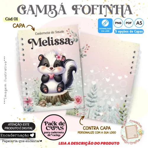 Arquivo Digital Capas Caderneta de Saúde Gambá Menina - 1