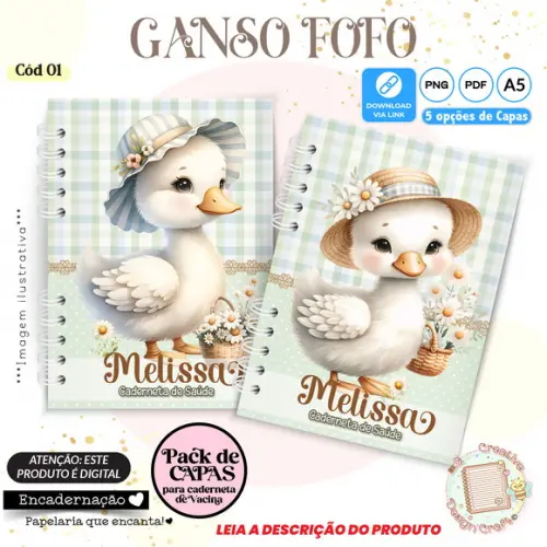 Arquivo Digital Capas Caderneta de Saúde Ganso Fofo - 1