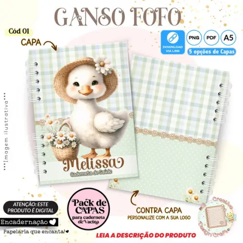 Arquivo Digital Capas Caderneta de Saúde Ganso Fofo - 1
