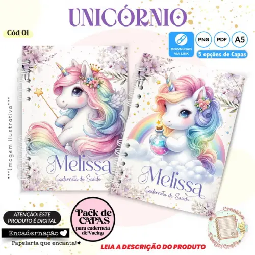 Arquivo Digital Capas Caderneta de Saúde Unicórnio - 1