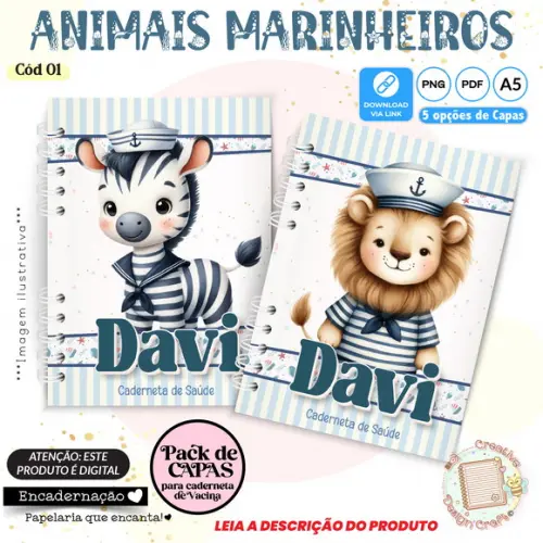 Arquivo Digital Capas Caderneta Saúde Animais Marinheiros 1