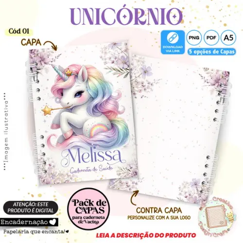 Arquivo Digital Capas Caderneta de Saúde Unicórnio - 1