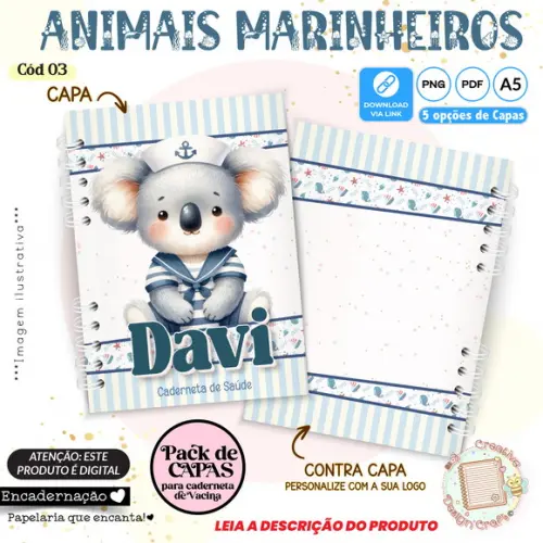 Arquivo Digital Capas Caderneta Saúde Animais Marinheiros 3
