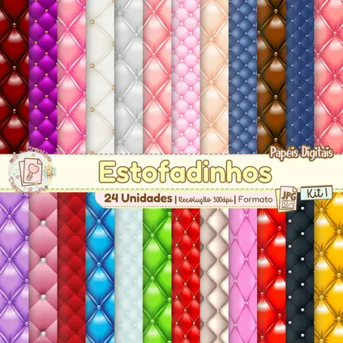 Papéis Digitais Estofadinhos Kit 1