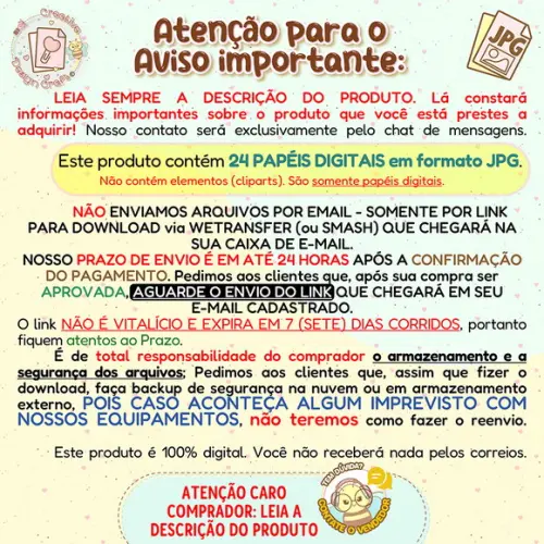 Papéis Digitais Estofadinhos Kit 1