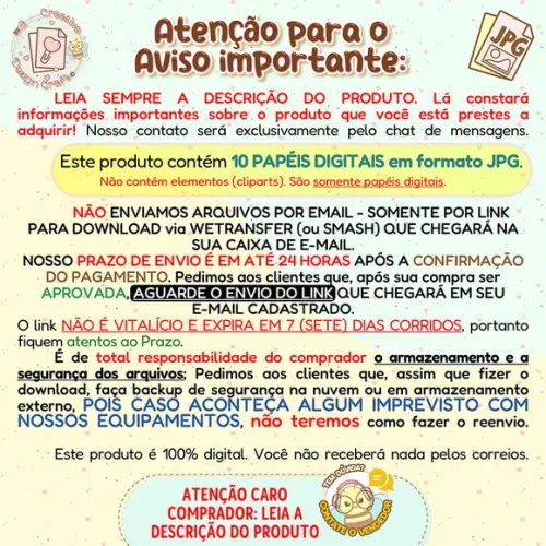 Papéis Digitais Frutas Kit 1