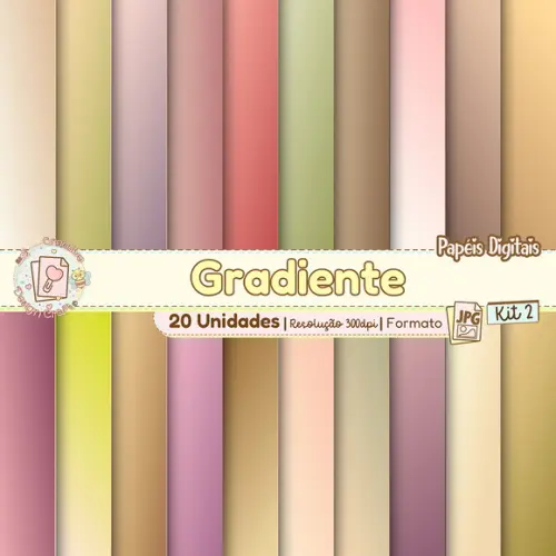 Papéis Digitais Gradiente Kit 2