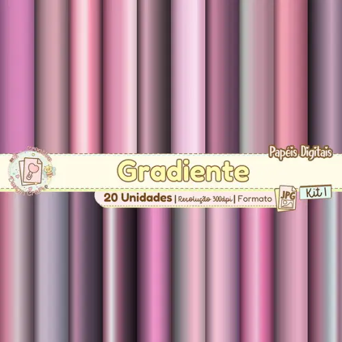 Papéis Digitais Gradiente Kit 1
