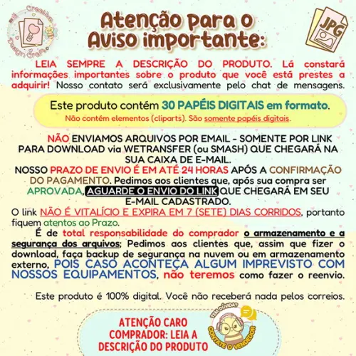 Papéis Digitais Morangos Kit 2