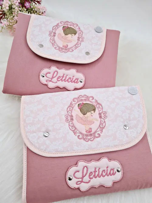 Kit Trocador e Porta Fraldas - Menina