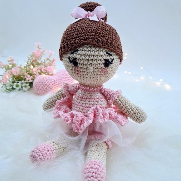 Boneca Bailarina Amigurumi