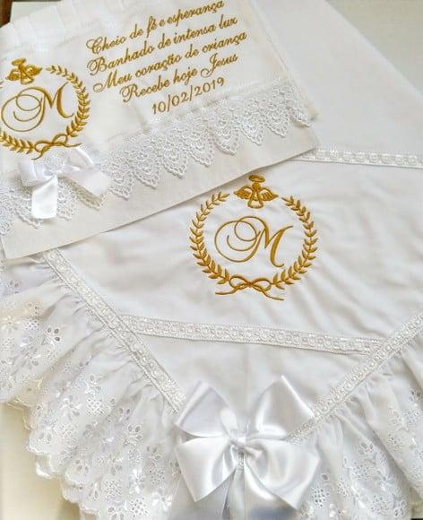 Kit De Manta E Toalha Para Batizado