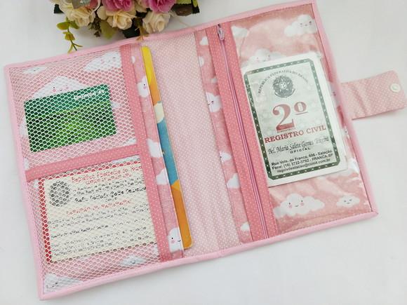 Kit de Porta Certidão de Nascimento e Porta Caderneta de Vac