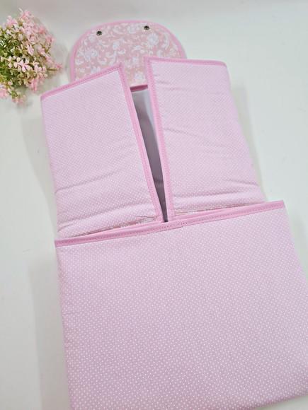 Kit de Porta Fraldas Trocador de Bolsa e Porta Caderneta
