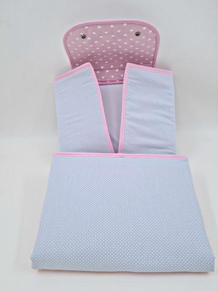 Kit de Porta Fraldas Trocador de Bolsa e Porta Caderneta