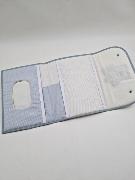 Kit de Porta Fraldas Trocador de Bolsa e Porta Caderneta
