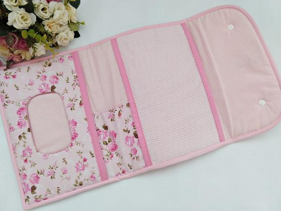 Kit de Porta Fraldas Trocador de Bolsa e Porta Caderneta