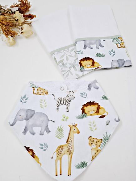 Kit Fraldas de Boca e Babador Bandana