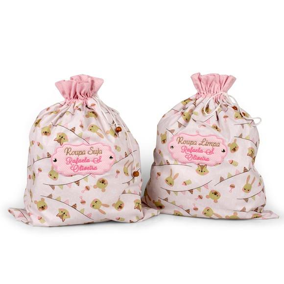 Kit Saquinho para Roupa Suja e Limpa