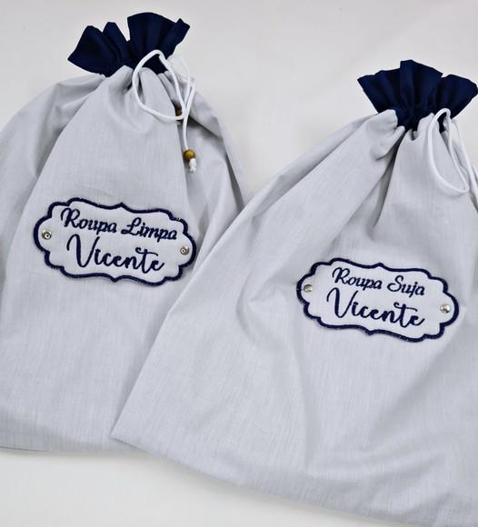 Kit Saquinhos para Roupa Suja ou Limpa