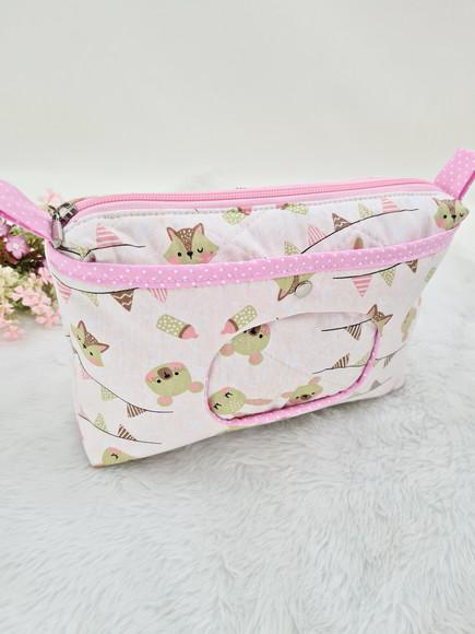 Necessaire Porta Fraldas e Lenço Umedecido