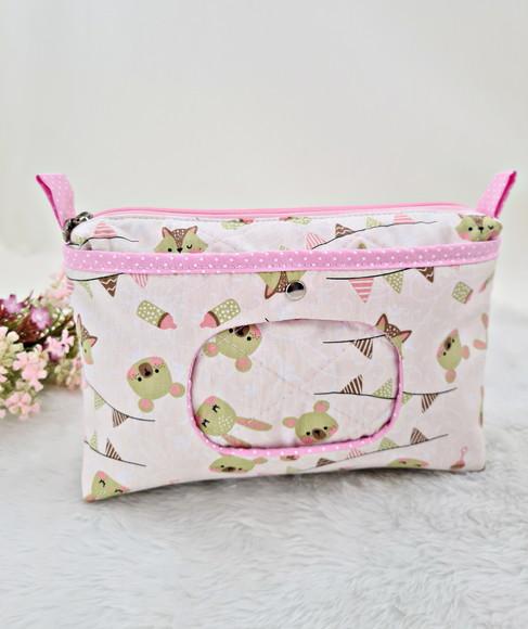 Necessaire Porta Fraldas e Lenço Umedecido