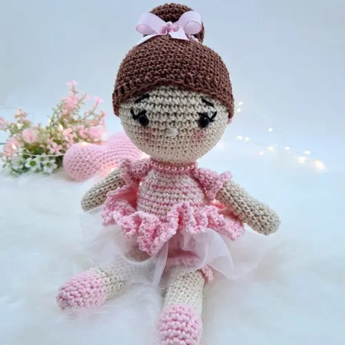 Boneca Bailarina Amigurumi