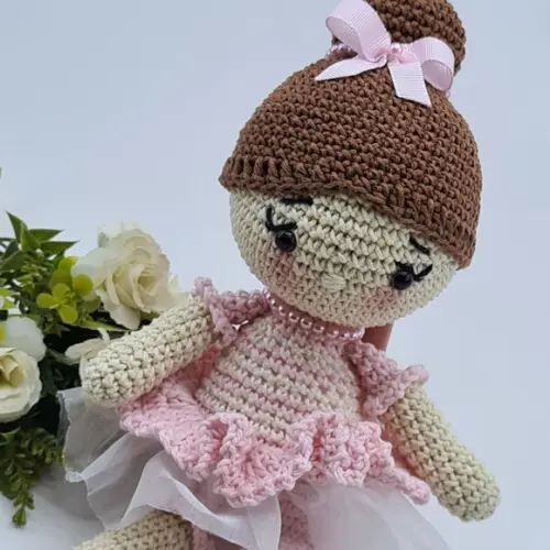 Boneca Bailarina Amigurumi