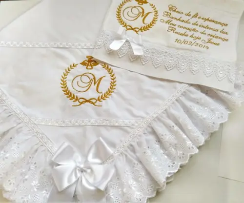 Kit De Manta E Toalha Para Batizado