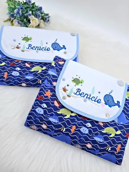 Kit De Porta Fraldas E Trocador De Bolsa